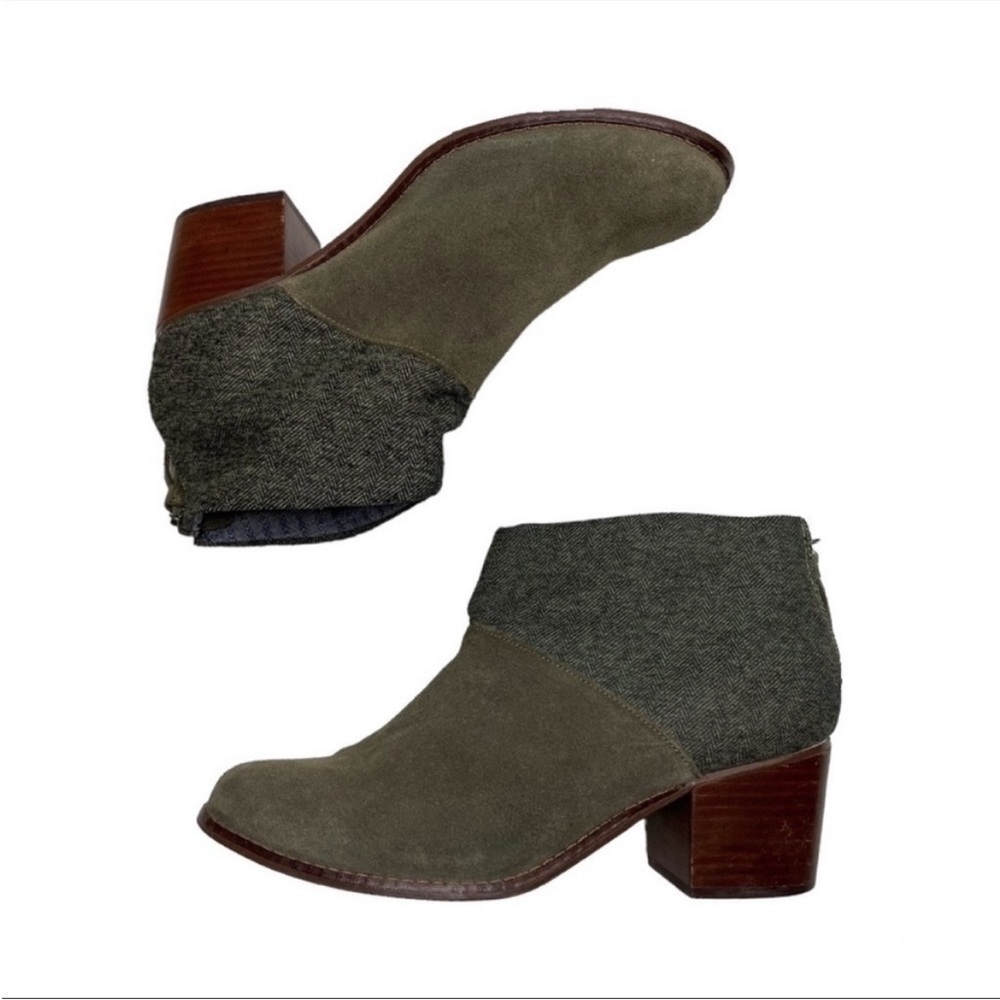 TOM’S Leila Tarmac Green Ankle Booties size 9 - Picture 3 of 11